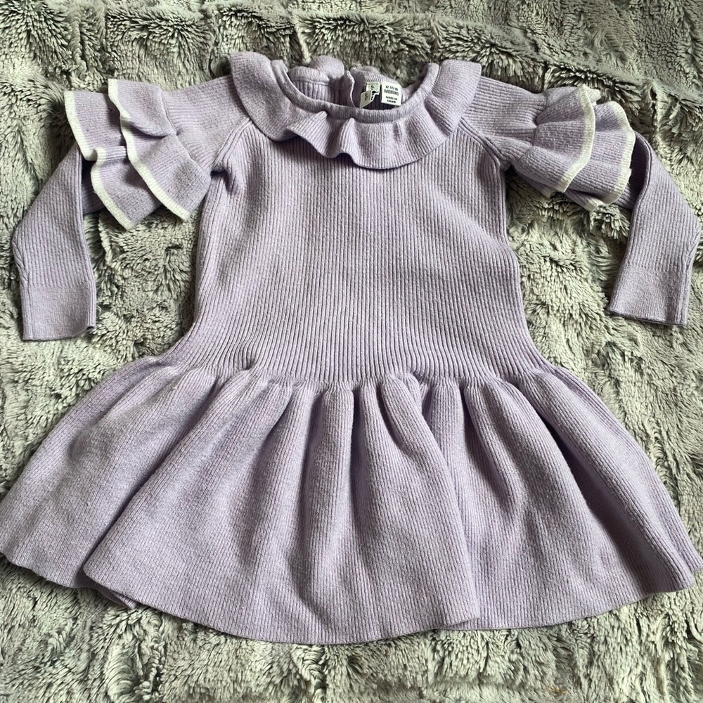 Janie & Jack Purple Sweater Dress👗
